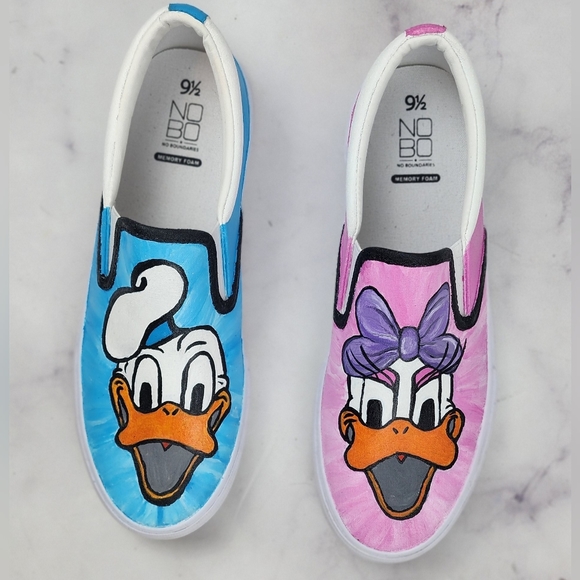 Hand Painted No Boundaries D&D Duck flats - Picture 10 of 11
